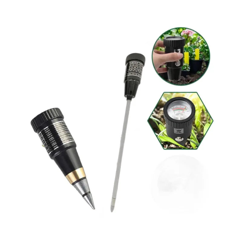 Soil Detector 2-In-1 Small Fertility Nutrient Moisture Monitoring Station Ph and Water Content Meter Tester Peaceful Pleasures Health and Wellness