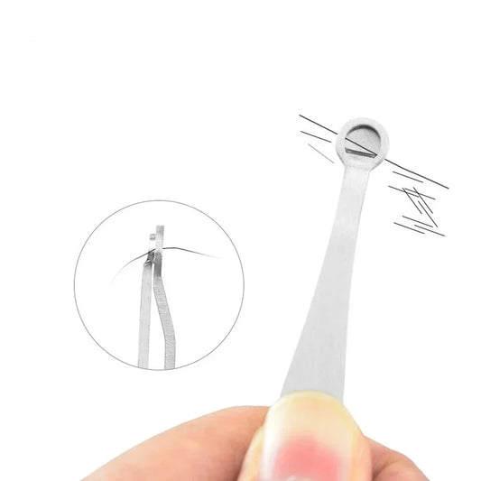 Stainless Steel Nose & Eyebrow Hair Trimmer Tweezer Nose Hair Trimmer Peaceful Pleasures Health and Wellness