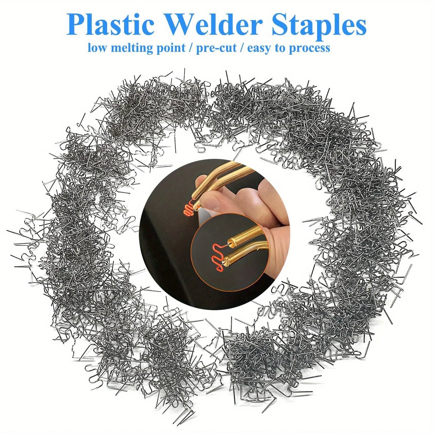 100-300pcs 0.8mm Hot Stapler Staples for Plastic Bumper Repair - Pre-Cut Stainless Steel Wave Nails for Car Welding Tool Peaceful Pleasures Health and Wellness