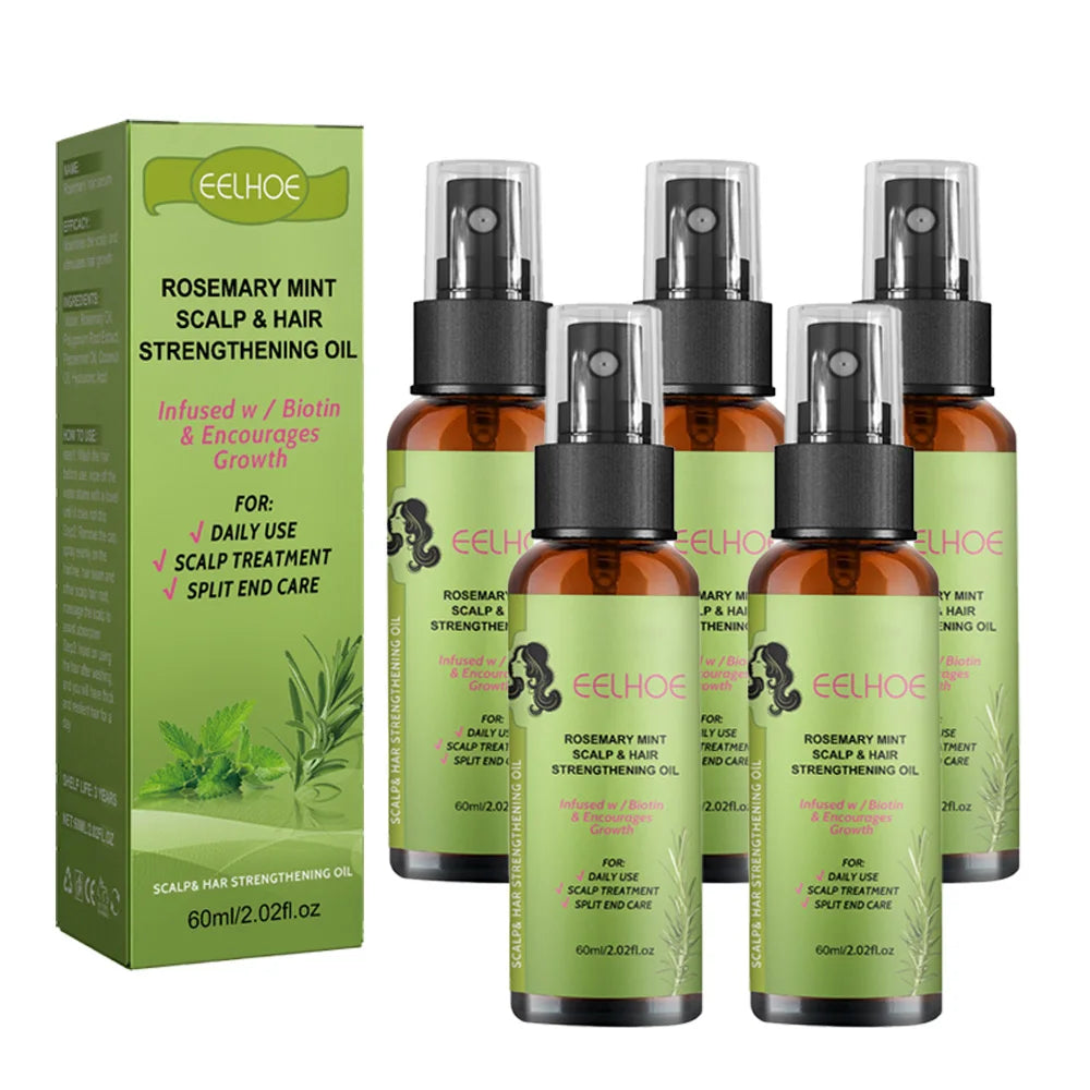 Scalp & Hair Strengthening Oil Effectively Repairing Damaged Scalp Reduce Dandruff Control Oil Moisturizing Hair Essential Oil Peaceful Pleasures Health and Wellness 5pcs