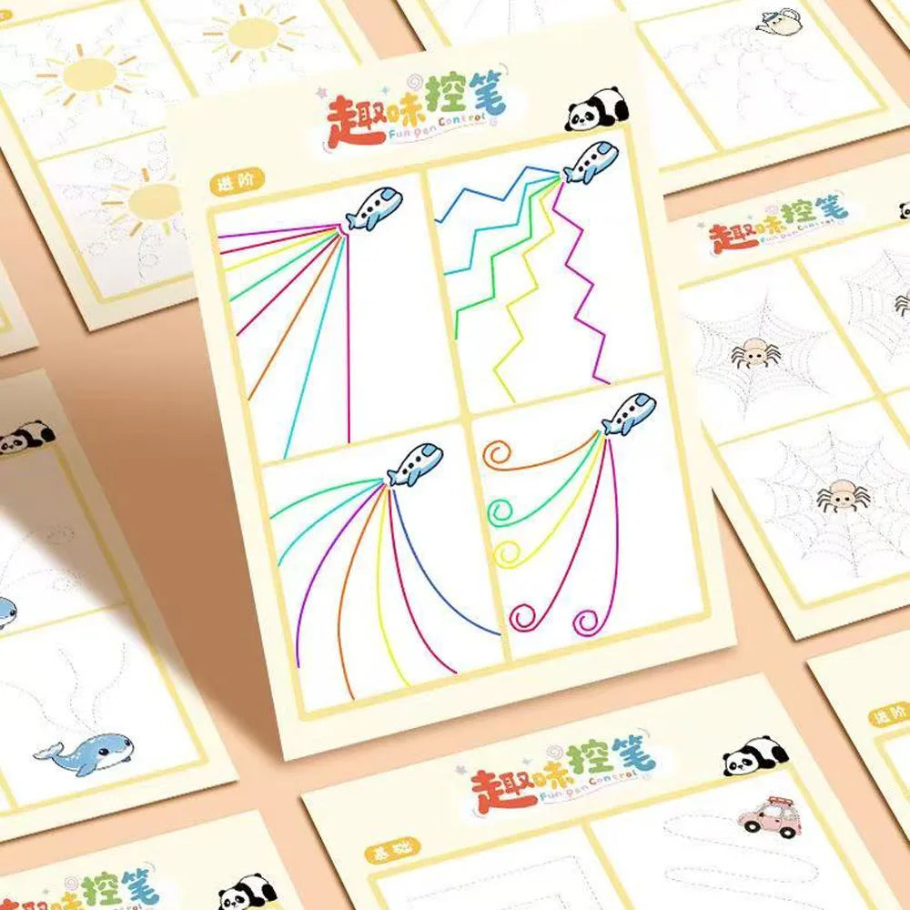 35 Sheets Fun Pen Control Tracing Workbook Kids Preschool Early