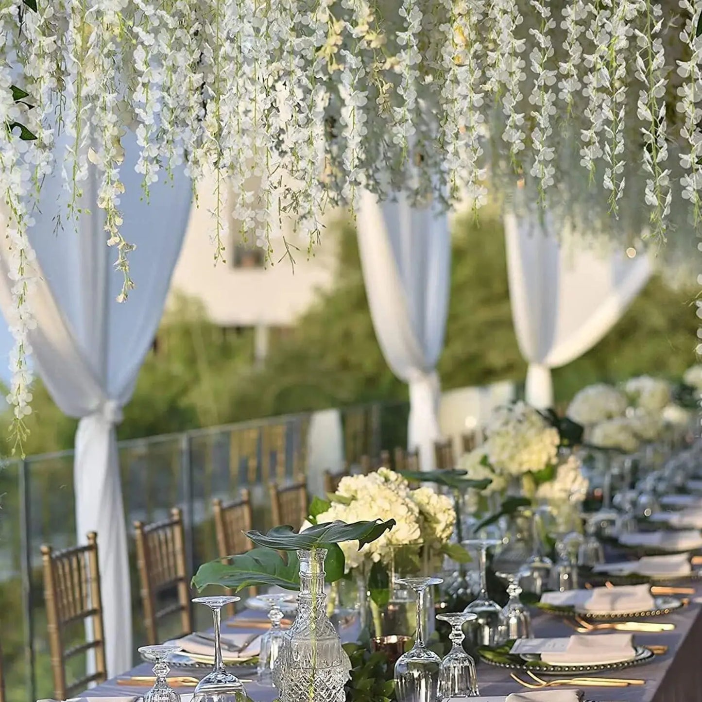 Artificial Silk Orchid Vine | Wedding & Home Decor – 5/10 PCS