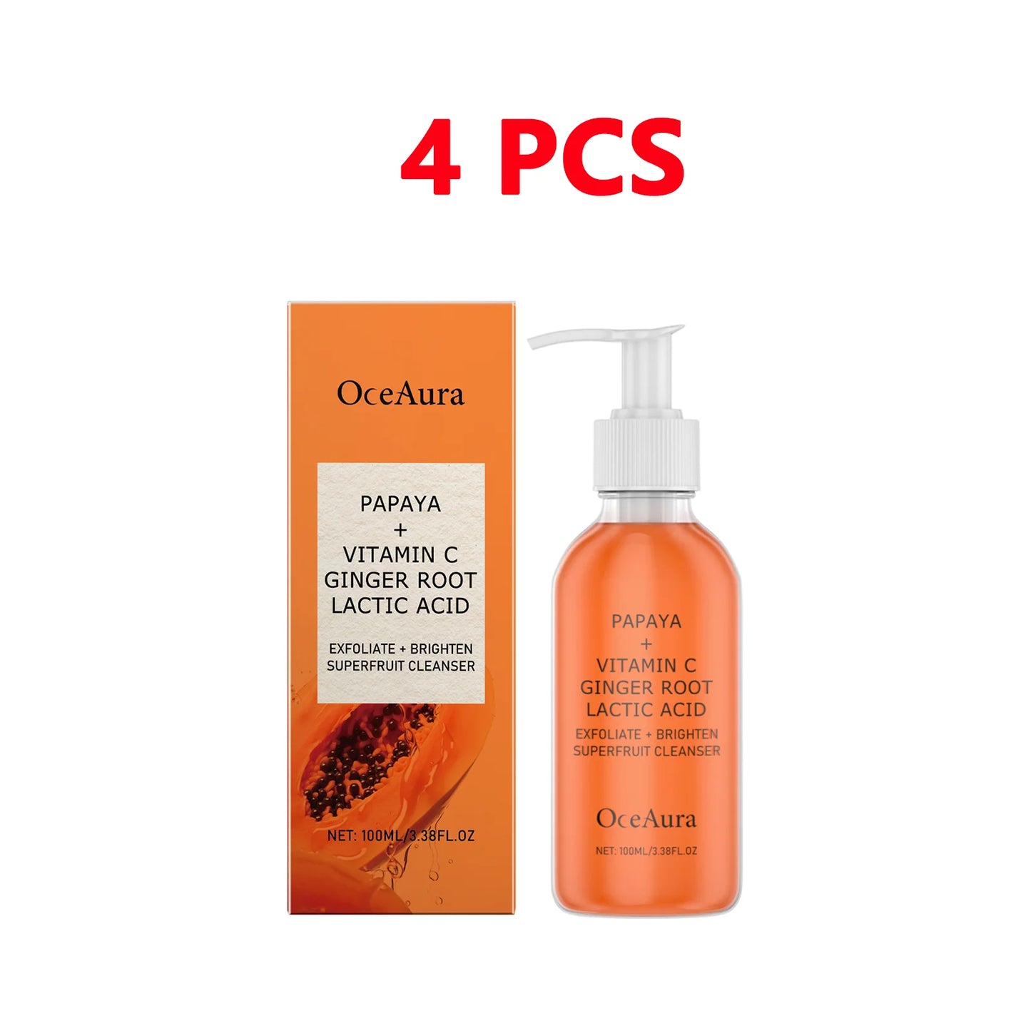 Papaya & Vitamin C Face Wash – Brightening Facial Cleanser