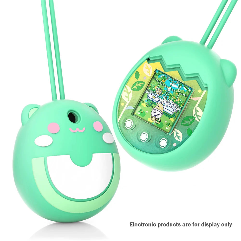 Silicone Case for Tamagotchi Pix – Cat Design & Hand Strap