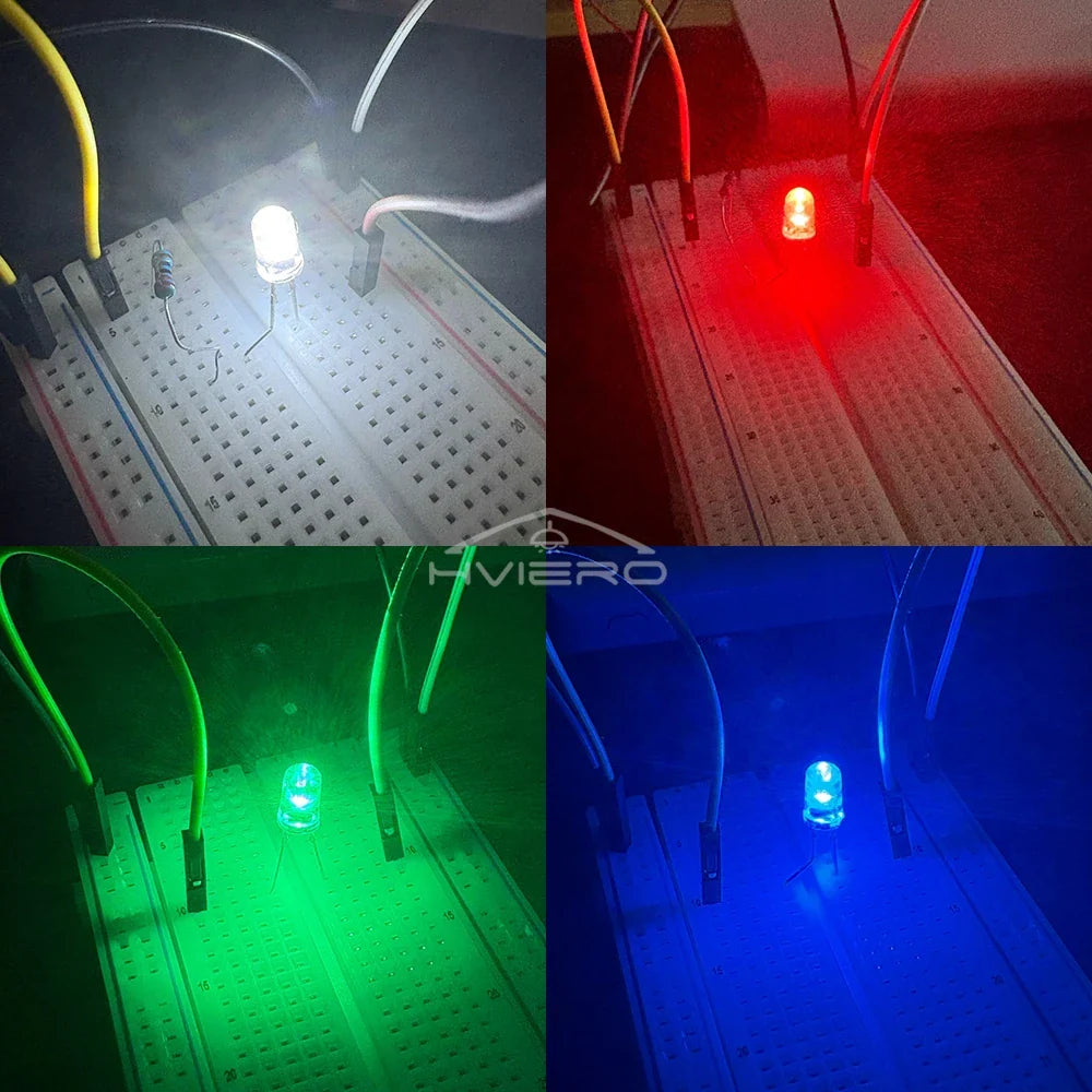1000Pcs 5mm Diffused LED Diodes – 6-Color DIY Lighting Kit