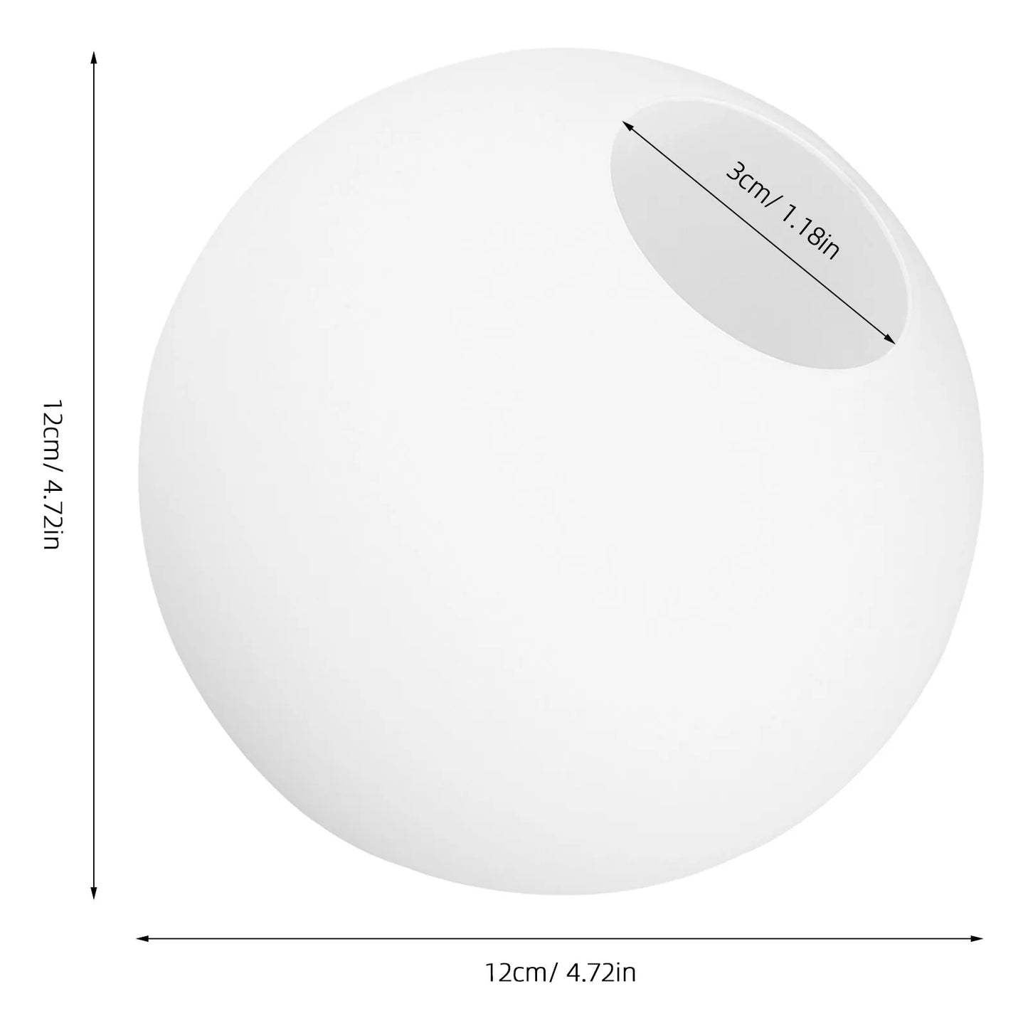 Round Frosted Glass Lamp Shade Replacement Milky White Globe Light Fixture Cover for Living Room Bedroom Dining Area Modern Peaceful Pleasures Health and Wellness 12X12X12CM
