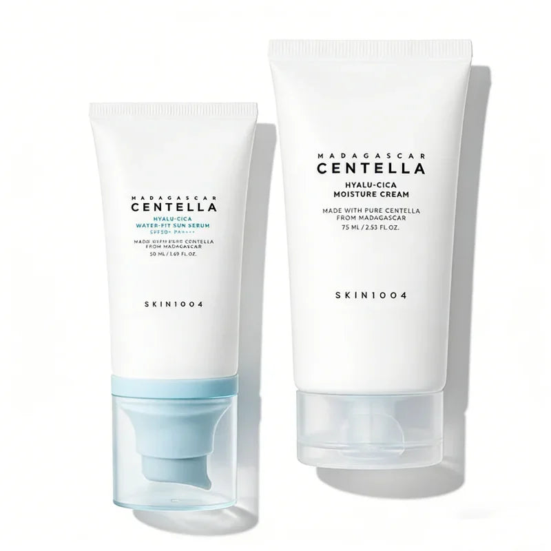 SKIN1004 Centella SPF50 Sun Serum & Moisture Cream Set Peaceful Pleasures Health and Wellness 2pcs
