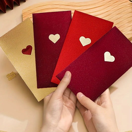 8-Pack Red Envelopes Love Pattern – Valentine's & New Year Gift Decorative Gift Envelopes Peaceful Pleasures Health and Wellness