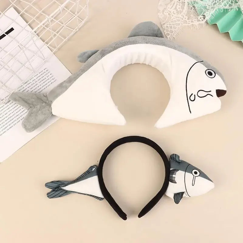 Cute Plush Fish Hair Hoop – Girls' Wash Face Headband