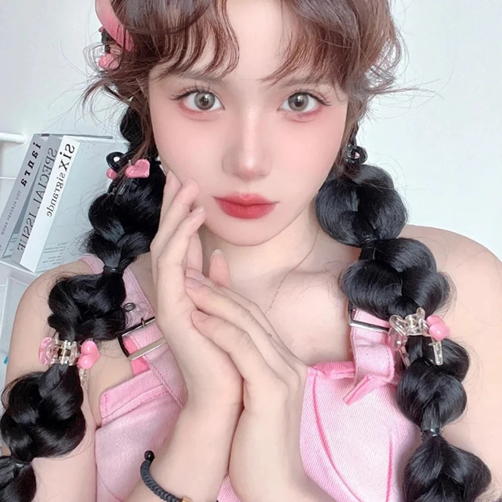 Synthetic Bubble Braid Ponytail Extension | Heat-Resistant Wig