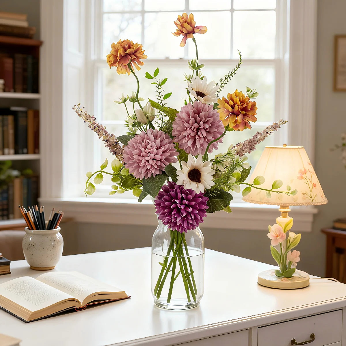 Artificial Silk Chrysanthemum Bouquet | Wedding & Home Decor