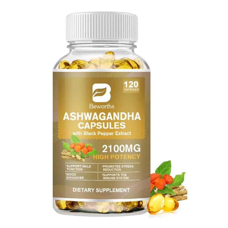 Ashwagandha Root Extract Capsules – Sleep & Stress Support Peaceful Pleasures Health and Wellness 120pcs 5bottles United States