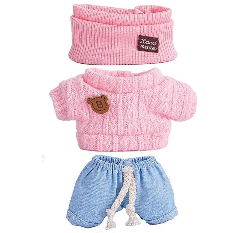 17cm Doll Sweater Pants Hat Set | 1/12 Scale Fashion Outfit