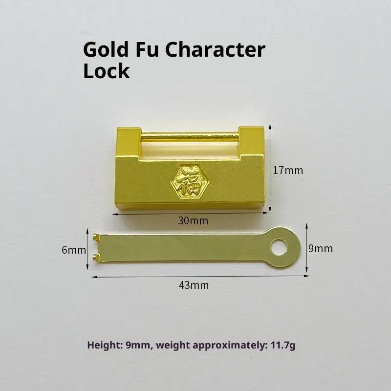 Cat Head Antique Mini Padlock with Key | Diary & Jewelry Lock