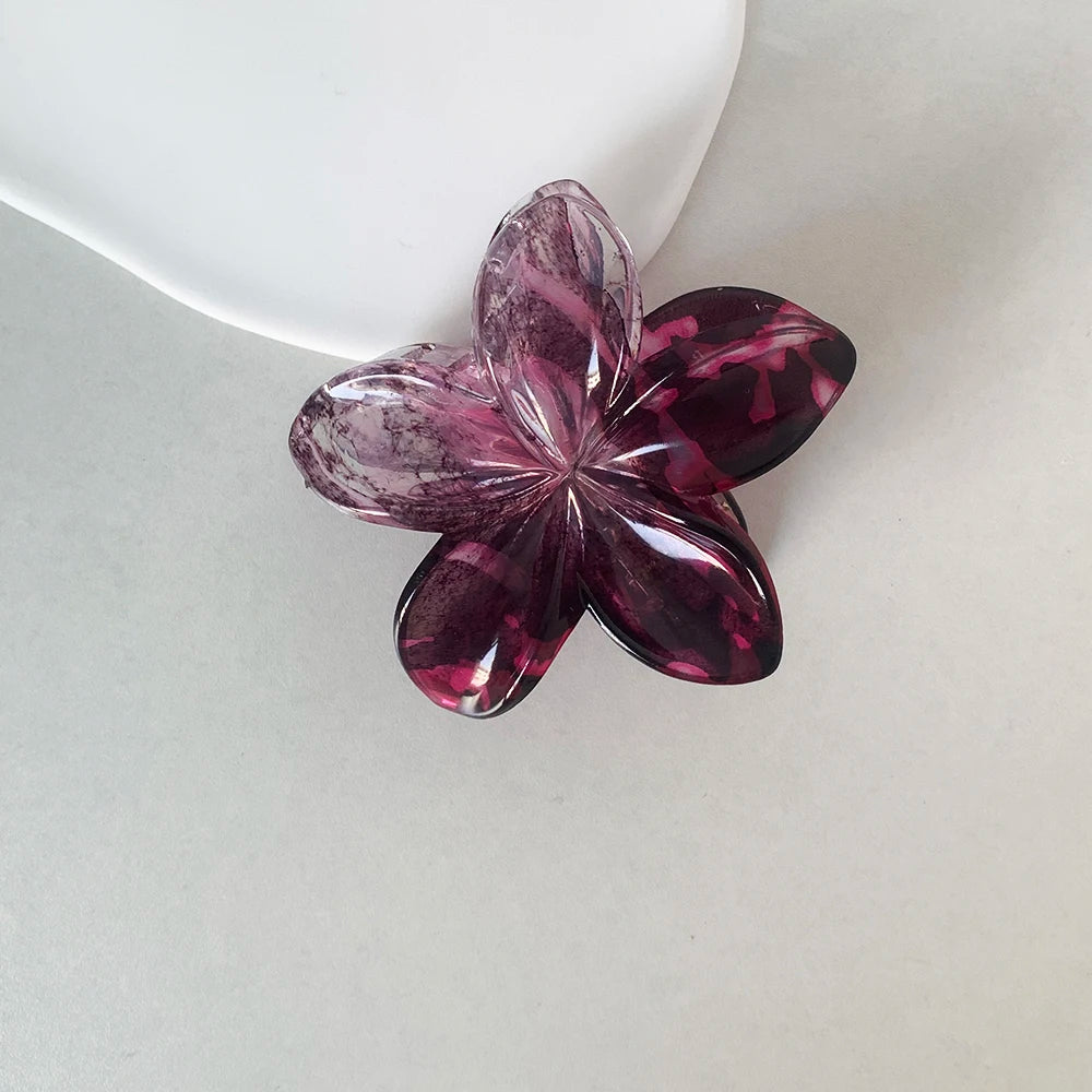 Large Floral Hair Claw Clip – Elegant Plastic Flower Clip for Women Hair Accessories Peaceful Pleasures Health and Wellness Style 6