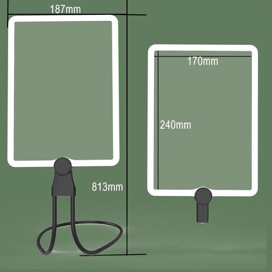 High Transparency Large Mirror Led Light, Charging Magnifying Glass, Handheld Desktop Neck Hanging Three In One Magnifying Glass Peaceful Pleasures Health and Wellness 2X