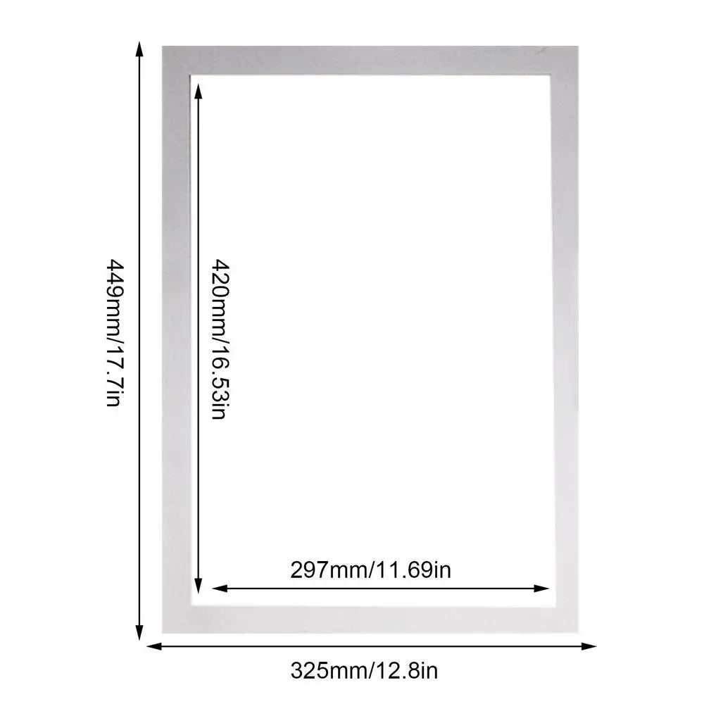 Magnetic Display Frame Poster Cover Frame Self Adhesive Free Punching Paintings Pictures Photo Display Wall Decor Art Frames Peaceful Pleasures Health and Wellness silver A3 China Mainland