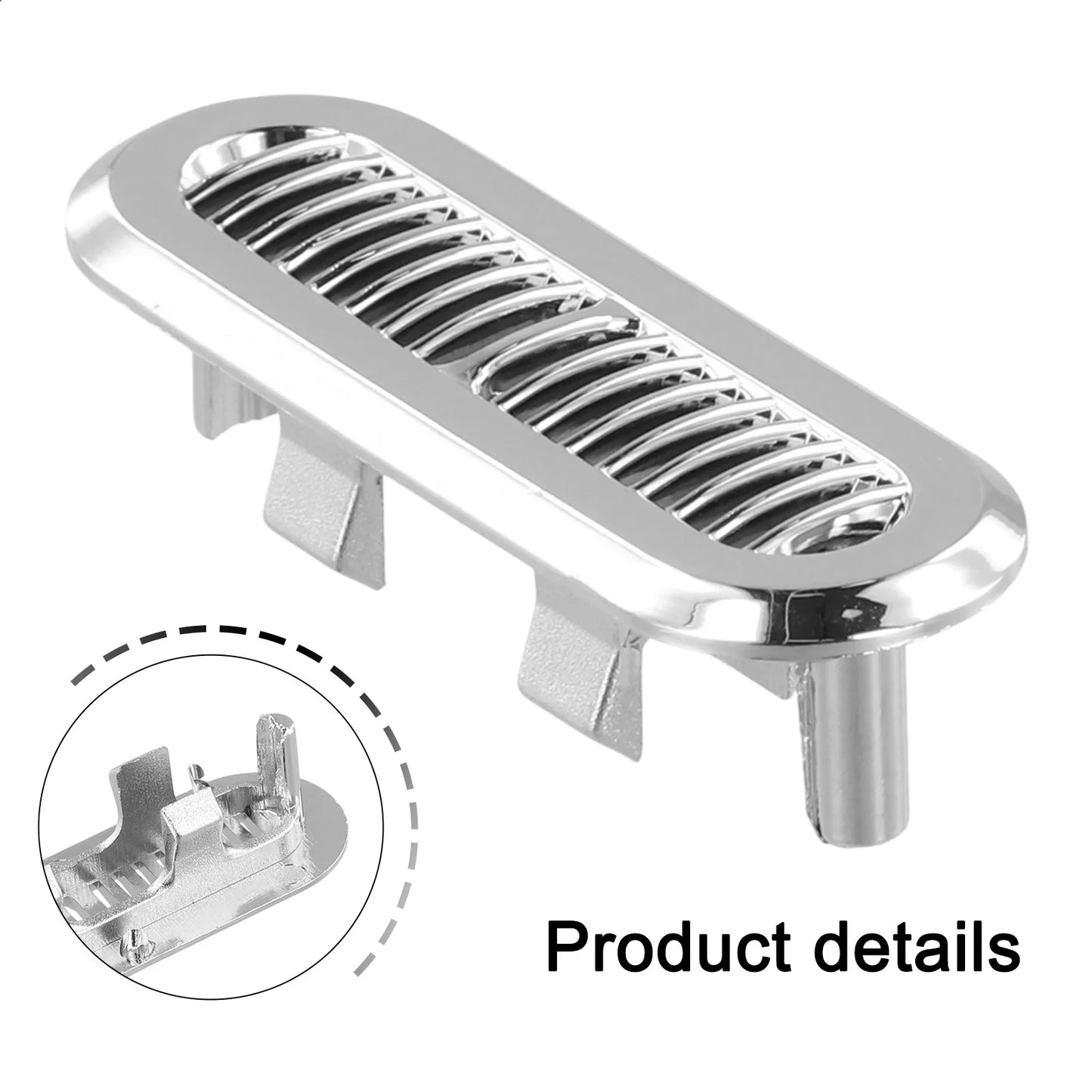 4-Pack Basin Sink Overflow Cover Trim Caps – Silver ABS Plastic