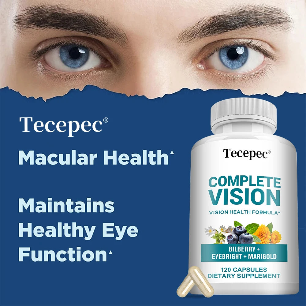 Eye Vitamin Supplement - Lutein Zeaxanthin Bilberry Eyebright, Supports Macular Health, Dry Eyes, Eye Strain & Night Vision Peaceful Pleasures Health and Wellness