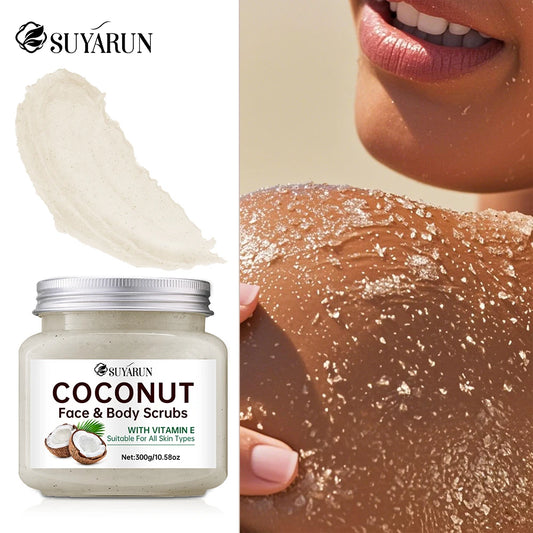 SUYARUN Organic Coconut Sugar Body Scrub Exfoliating & Moisturizing - Natural Spa Care for Soft Skin - 300g. Peaceful Pleasures Health and Wellness