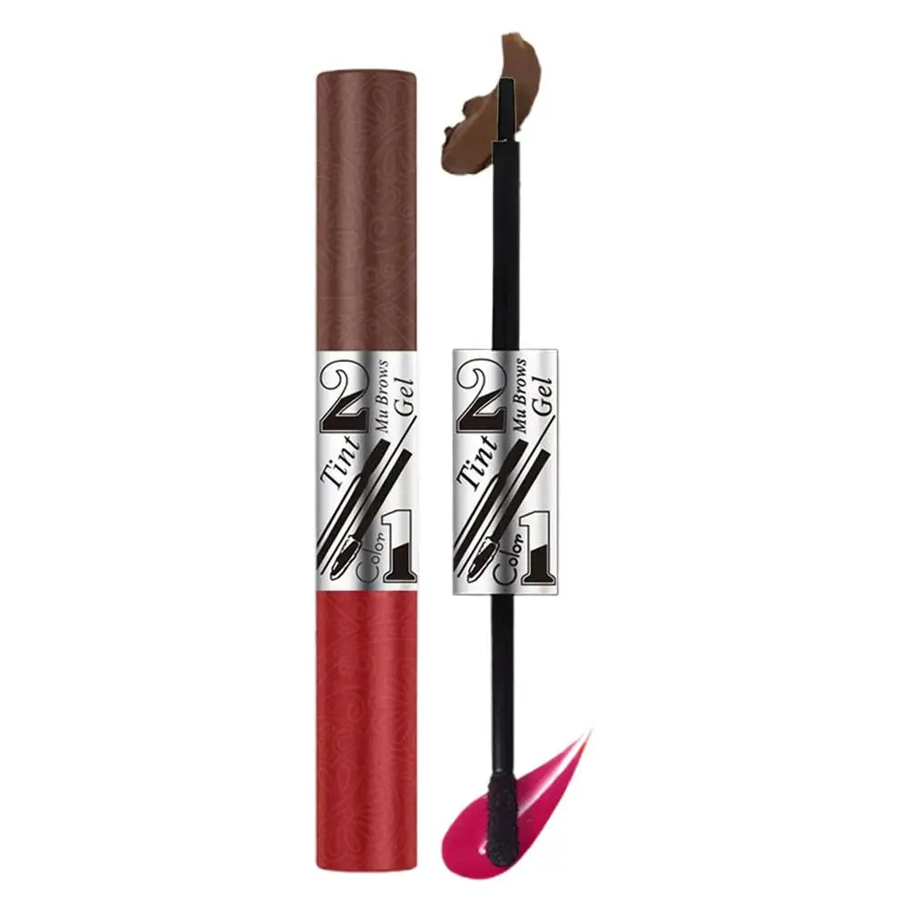 Tear-Off Eyebrow Gel And Tear-off Lips Stain Cosmetic Combined Long-Lasting Intense Color Sweat-Resistant Peeling Makeup Peaceful Pleasures Health and Wellness 01