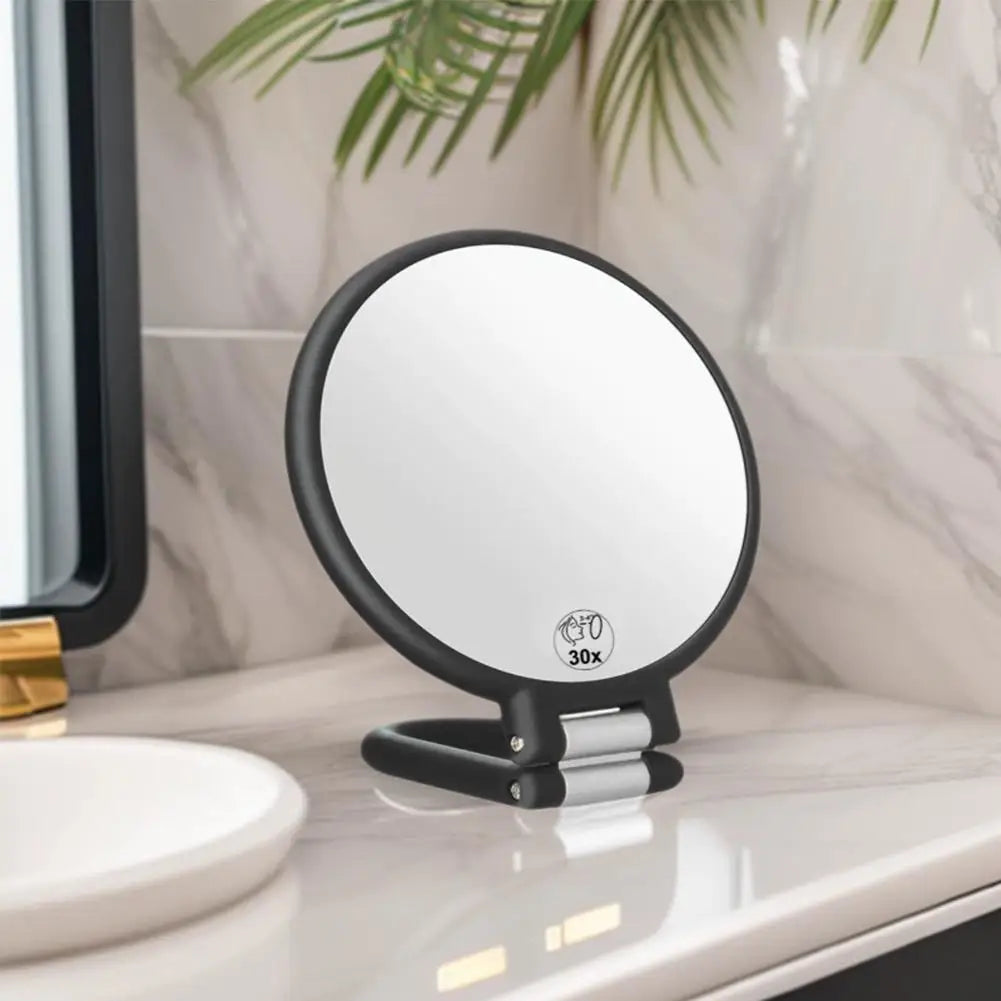 15x 20x 30x Double-Sided Magnifying Travel Mirror – Foldable