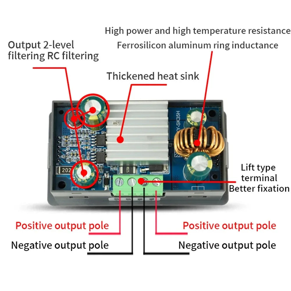 SK35 Adjustable Solar DC CC CV Power Module Buck Boost Converter for Constant Voltage Current Charging Board Peaceful Pleasures Health and Wellness