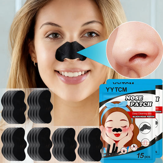 Blackhead Nose Patch, Charcoal Face Nose Mask Deep Cleansing Blackhead Removal Comedone Peel Off Mask 15Pcs/Bag Peaceful Pleasures Health and Wellness