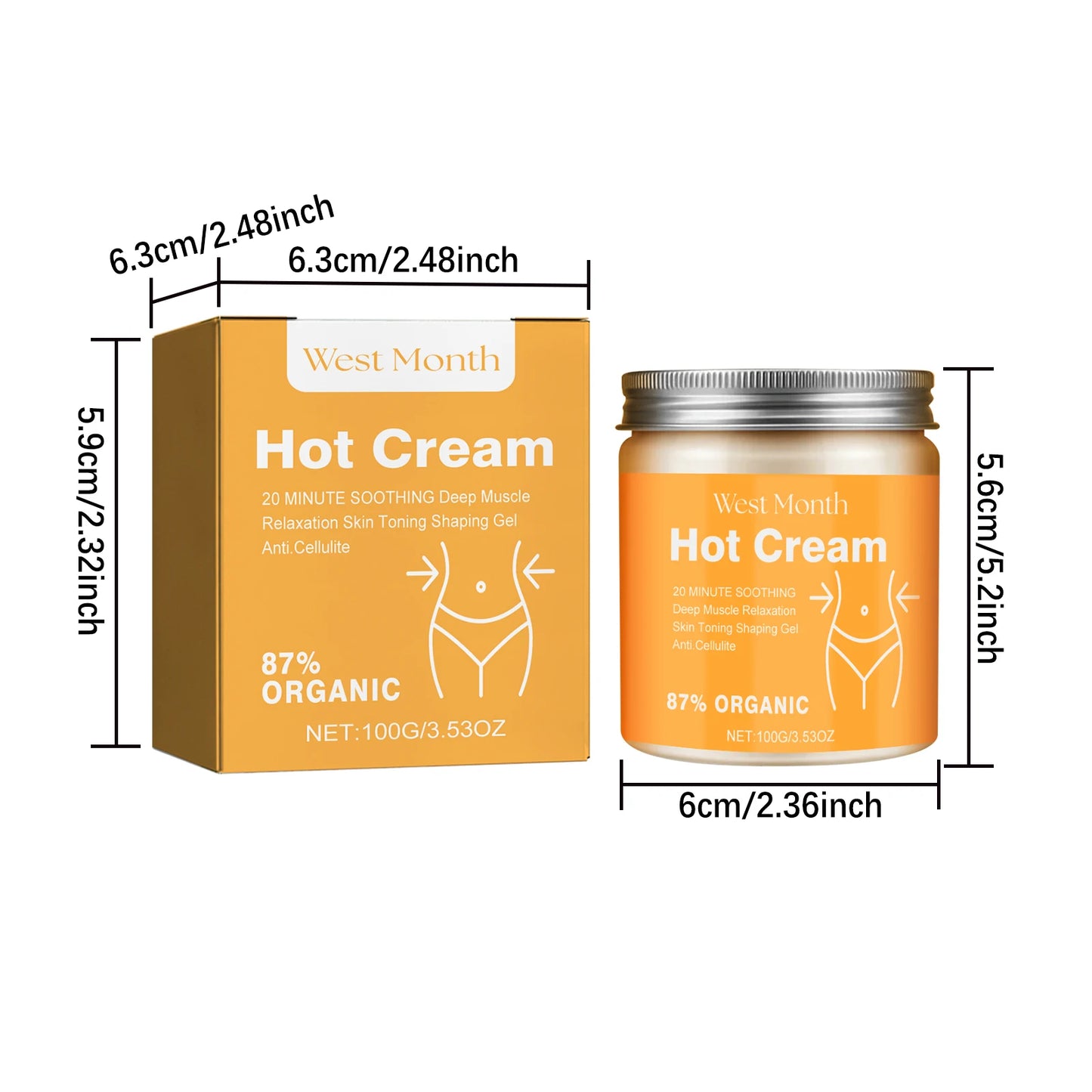 Hot Slimming Cream – Anti-Cellulite Thermal Body Massage Lotion