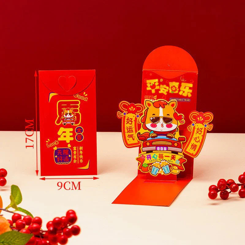 2026 Year of Horse Red Envelopes – 3D Hongbao Lucky Pockets