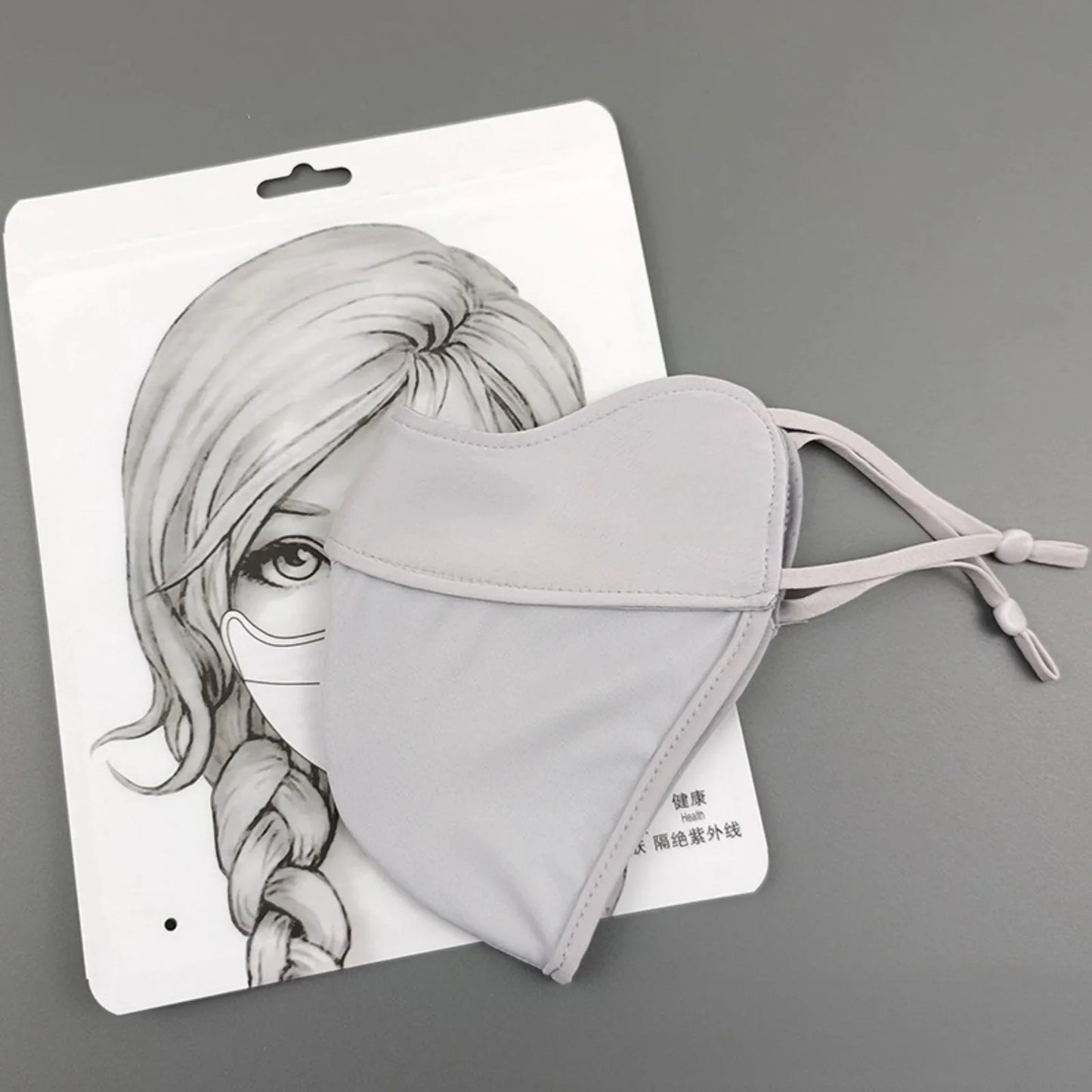 New model Sunscreen Face Scarf Ice Silk Mask Summer Cover Veil Eye Protection eye corner protection,veil,outdoor sun protection Peaceful Pleasures Health and Wellness grey