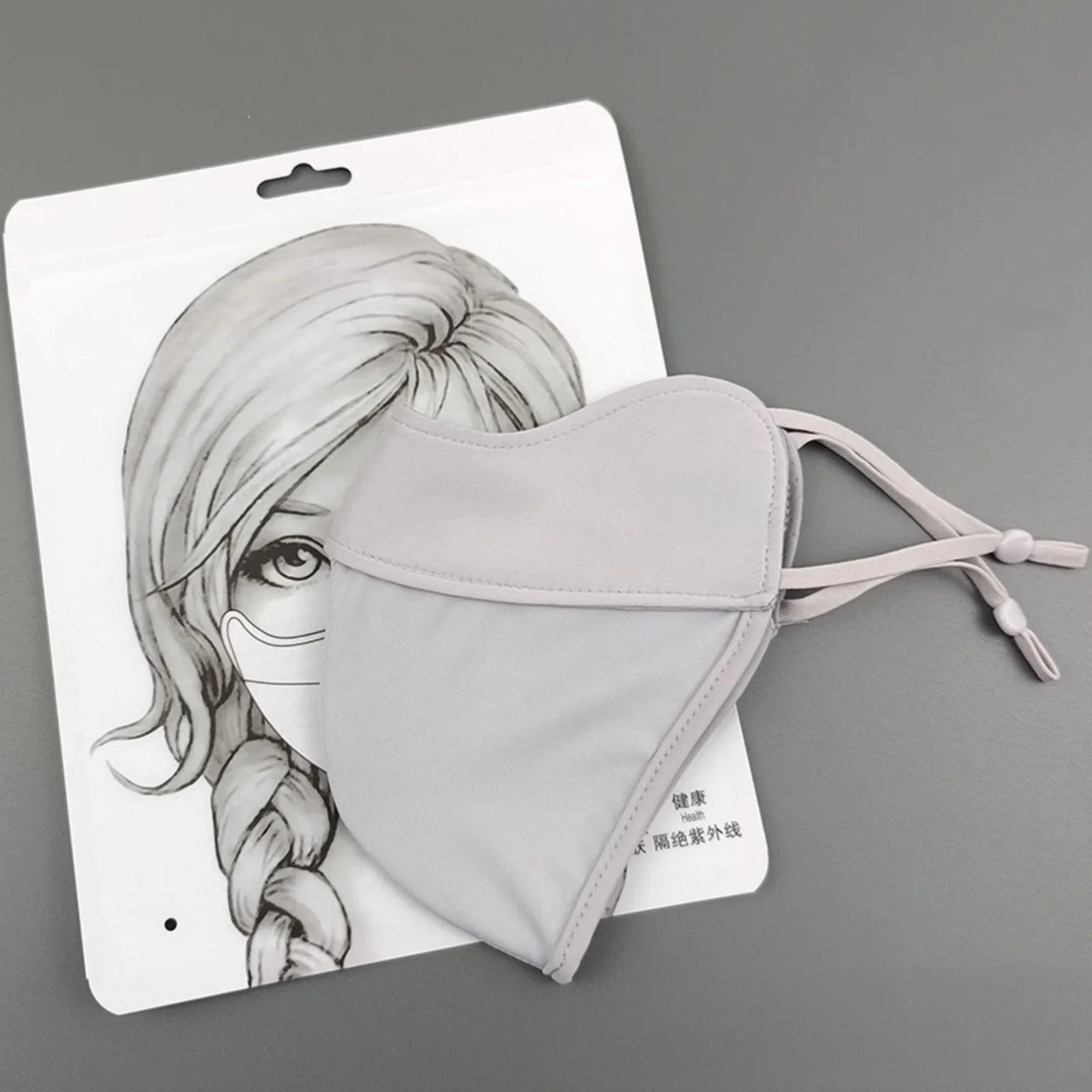 New model Sunscreen Face Scarf Ice Silk Mask Summer Cover Veil Eye Protection eye corner protection,veil,outdoor sun protection Peaceful Pleasures Health and Wellness grey