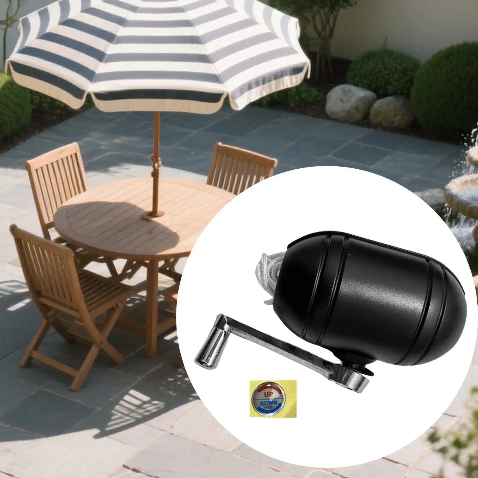 Patio Umbrella Accessories Space-saving Parasol Parts Hand Cranked Long-Lasting Middle Column Umbrella For Balcony Pool Picnic Peaceful Pleasures Health and Wellness