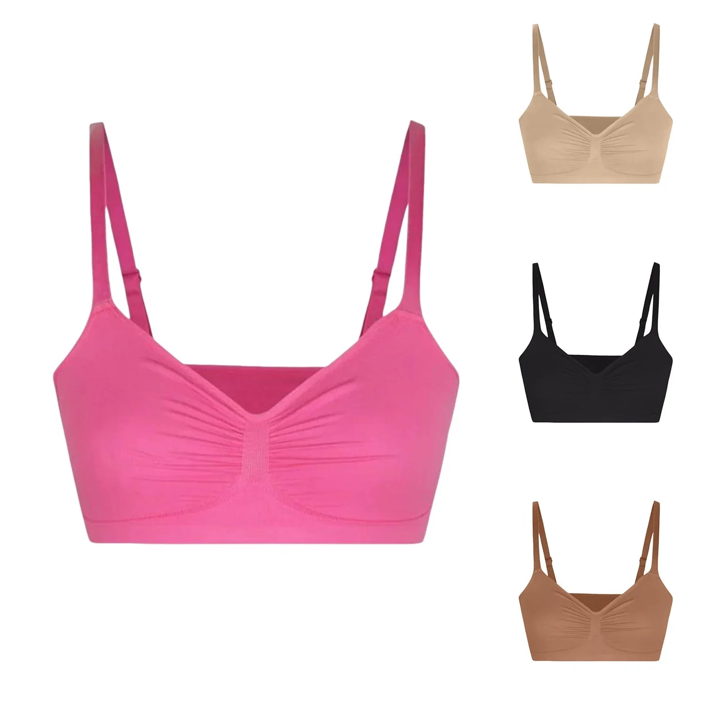 Women's Seamless Wireless Push Up Bra – Full Coverage Bralette
