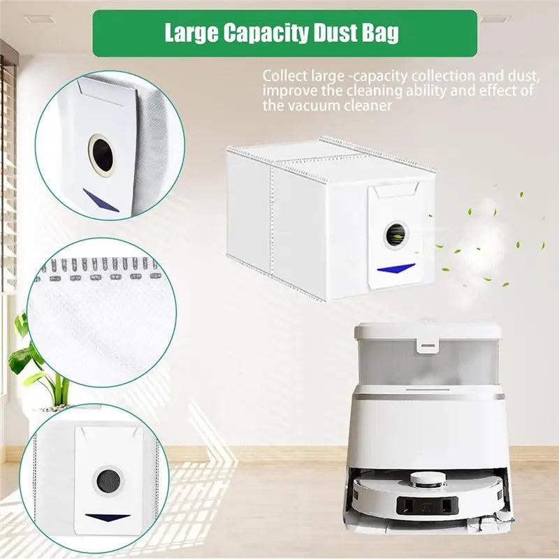 A36T-For ECOVACS DEEBOT Robot Vacuum Cleaner Filters Cloths Side Brushes Dust Bags Robot Vacuum Cleaner Accessory Set Peaceful Pleasures Health and Wellness
