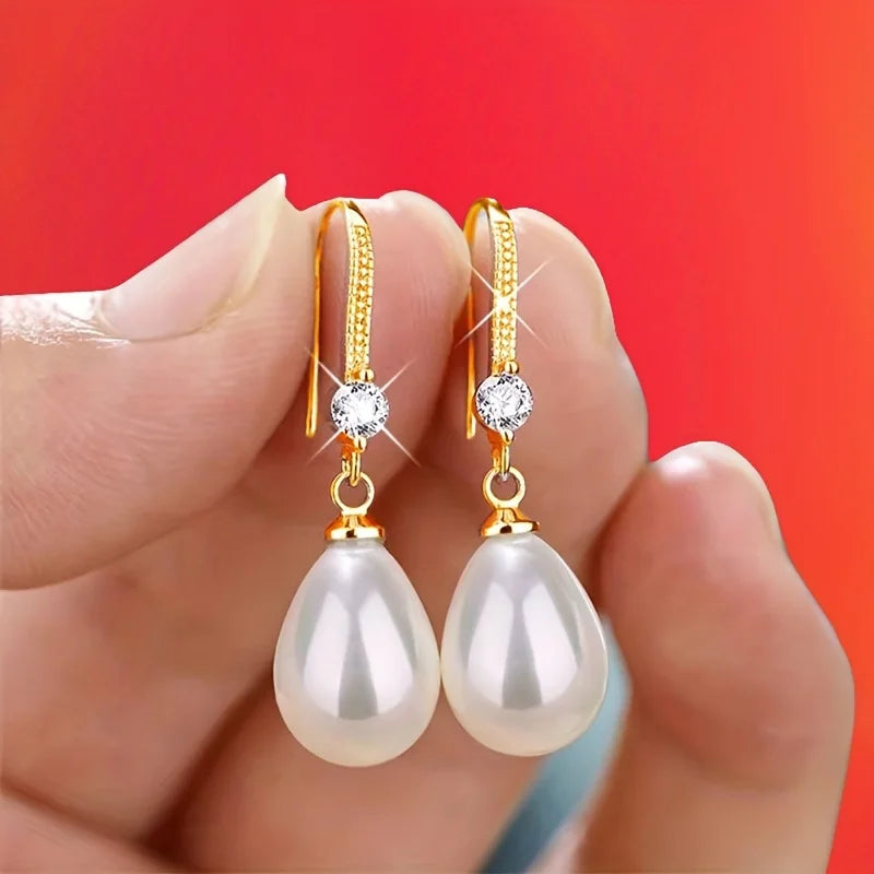 Oval Teardrop Drop Earrings | Bridal & Party Jewelry Gift