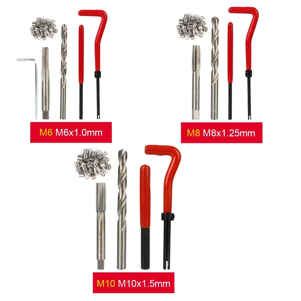 88/131pcs Car Repair Tools Screwdriver Screw Bolt Driver Engine Block Restoring M5 M6 M8 M10 M12 Thread Set Vehicles Accessories Peaceful Pleasures Health and Wellness