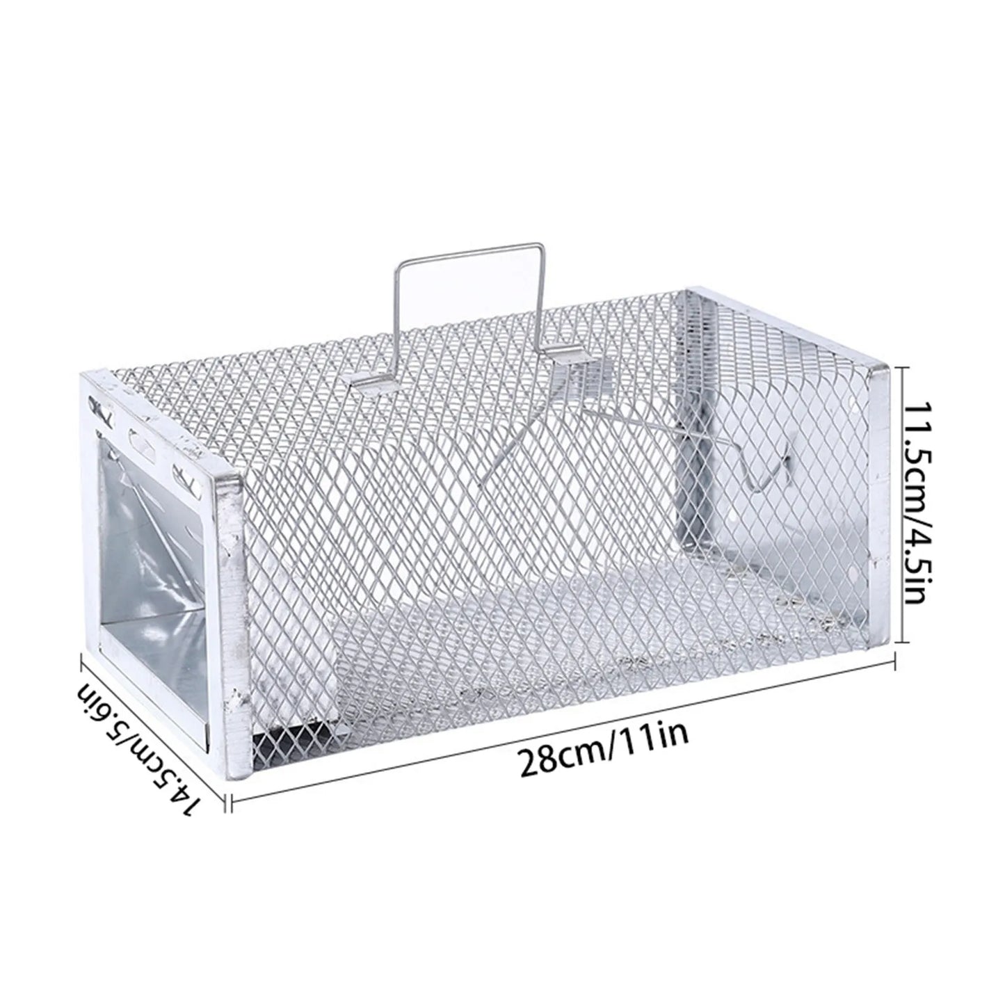 Humane Double-Door Live Mouse Trap | Reusable Iron Cage