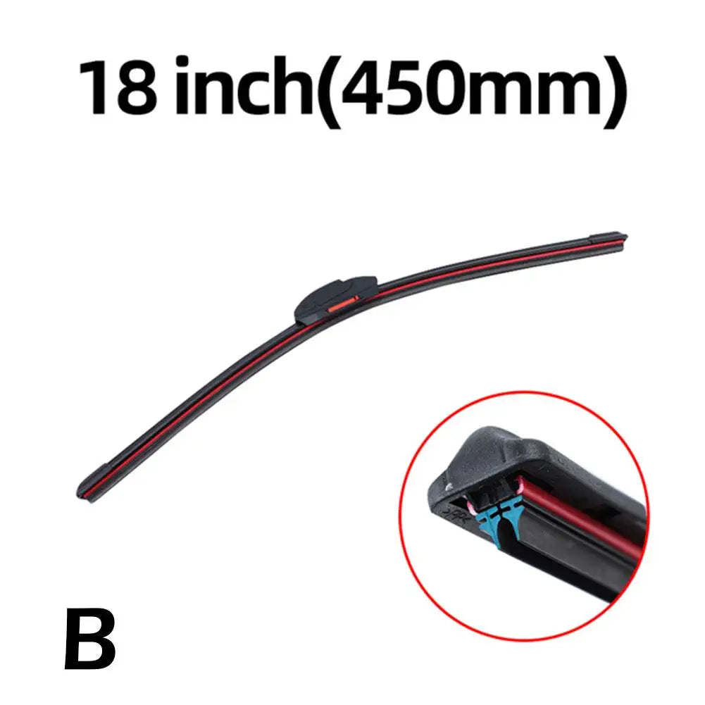 Car Windshield Wiper Blades Universal Water Repellent Wiper Blades Soft Double Layer Rubber Frameless Bracketless Car Wipers Peaceful Pleasures Health and Wellness B