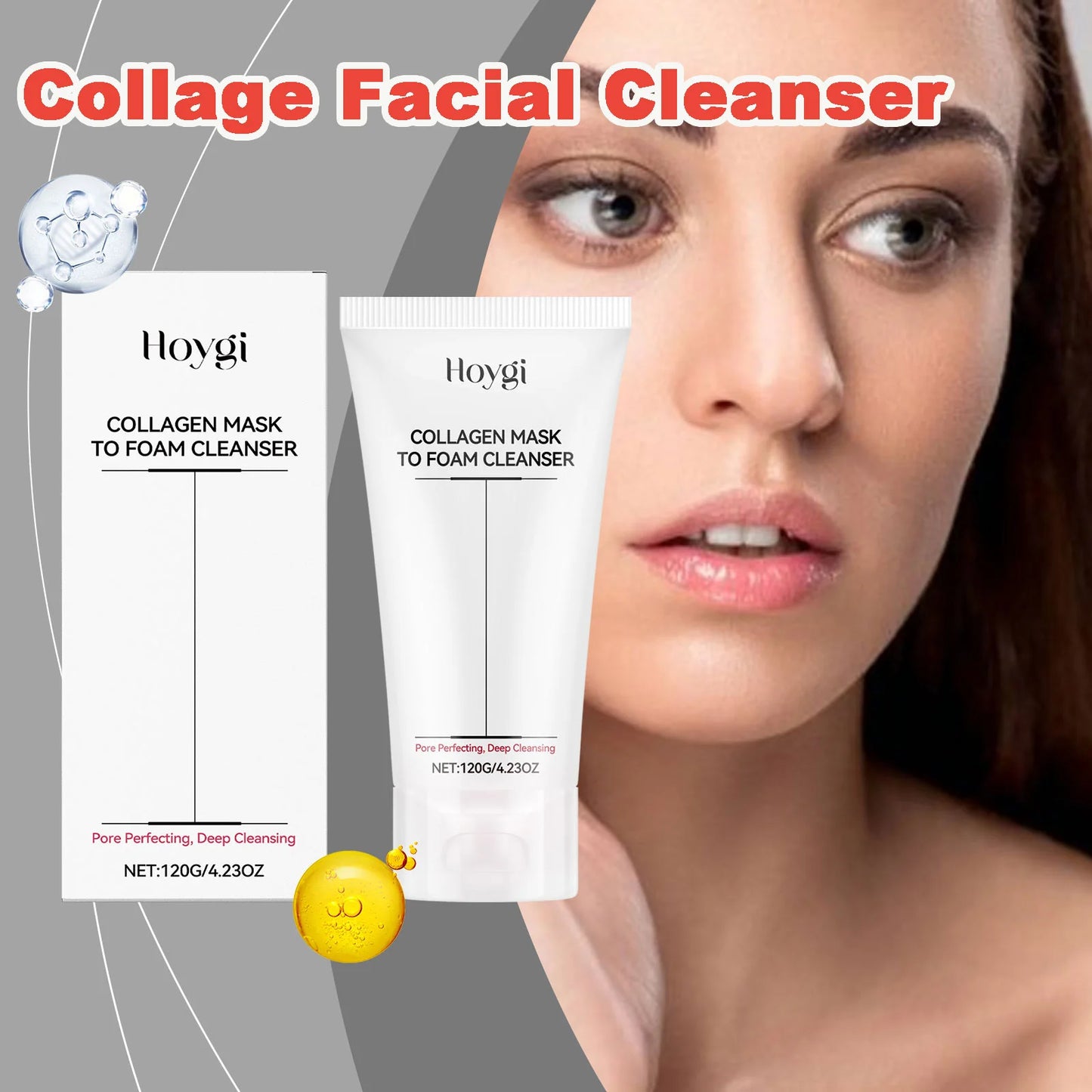 Collagen & Hyaluronic Acid Facial Cleanser – Hydrating Face Wash