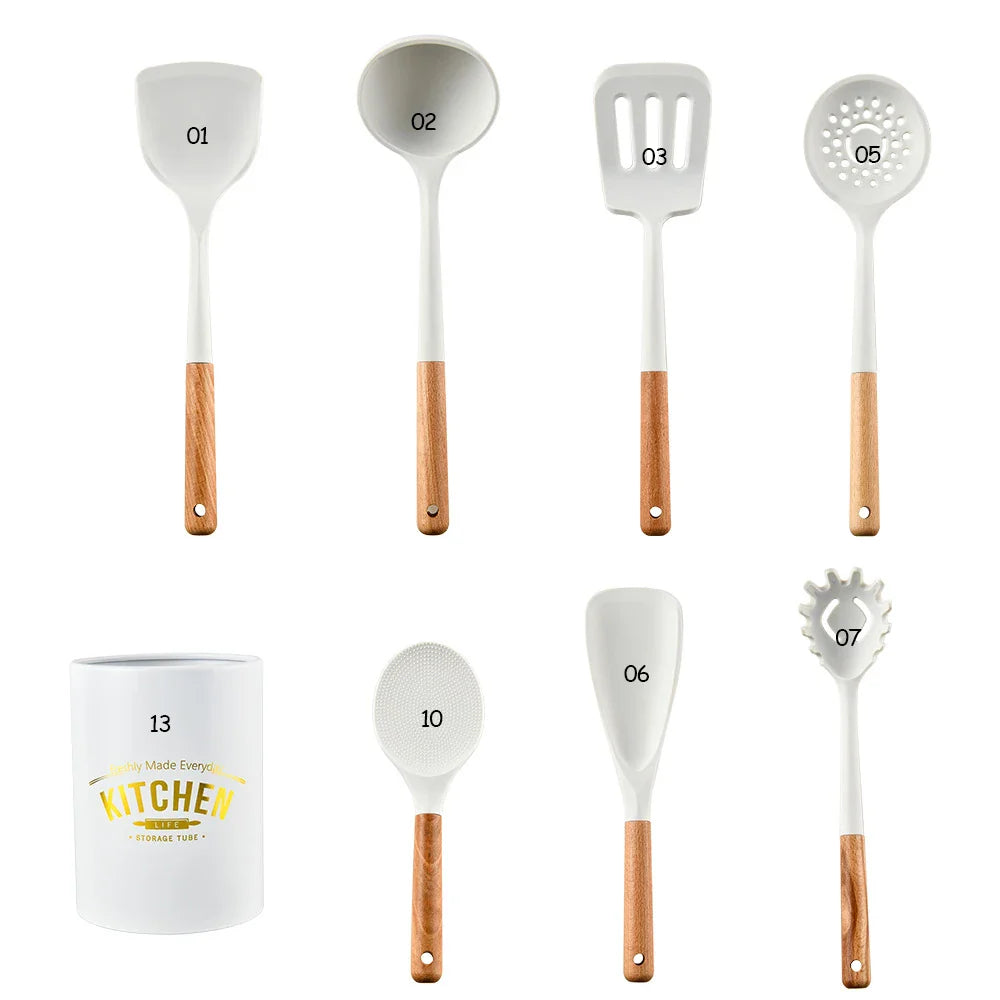 Silicone Kitchen Utensils Set – Non-Stick Spatula & Beater
