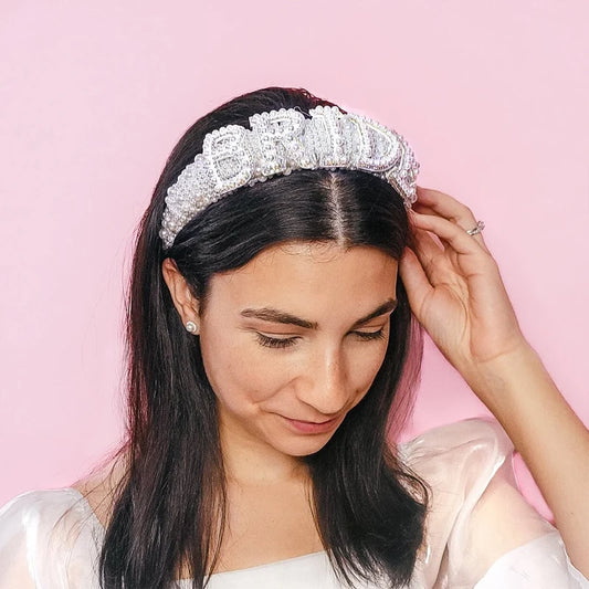 Pearl Bride Headband | Bridal Wedding Hair Accessory Bridal Hair Headband Peaceful Pleasures Health and Wellness