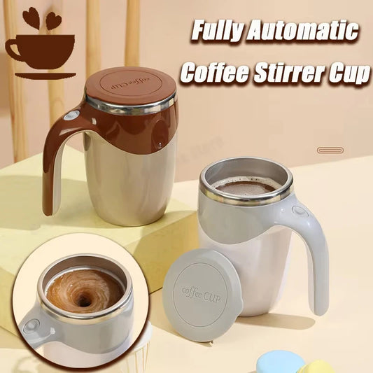 Portable Automatic Stirring Coffee Mug Magnetic Electric Stainless Steel Self Mixing Coffee Tumbler Rotating Home Office Travel Peaceful Pleasures Health and Wellness