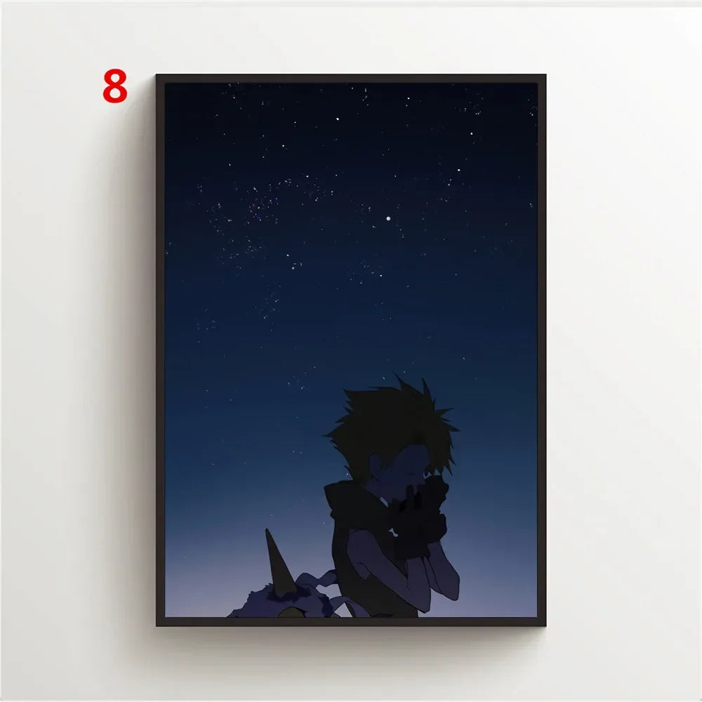 Digimon Adventure Anime Canvas Print Poster | HD Wall Art Decor Anime Canvas Poster Peaceful Pleasures Health and Wellness 8 40x60cm Unframed
