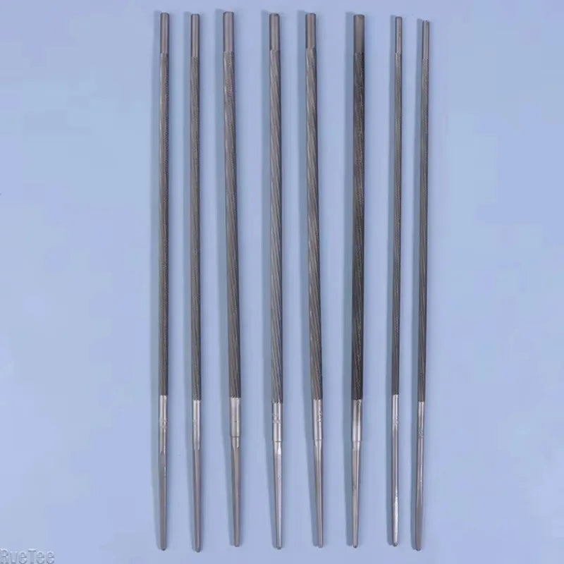 12-Piece Chainsaw Round File Set – 3.5–5.5mm High Carbon Steel