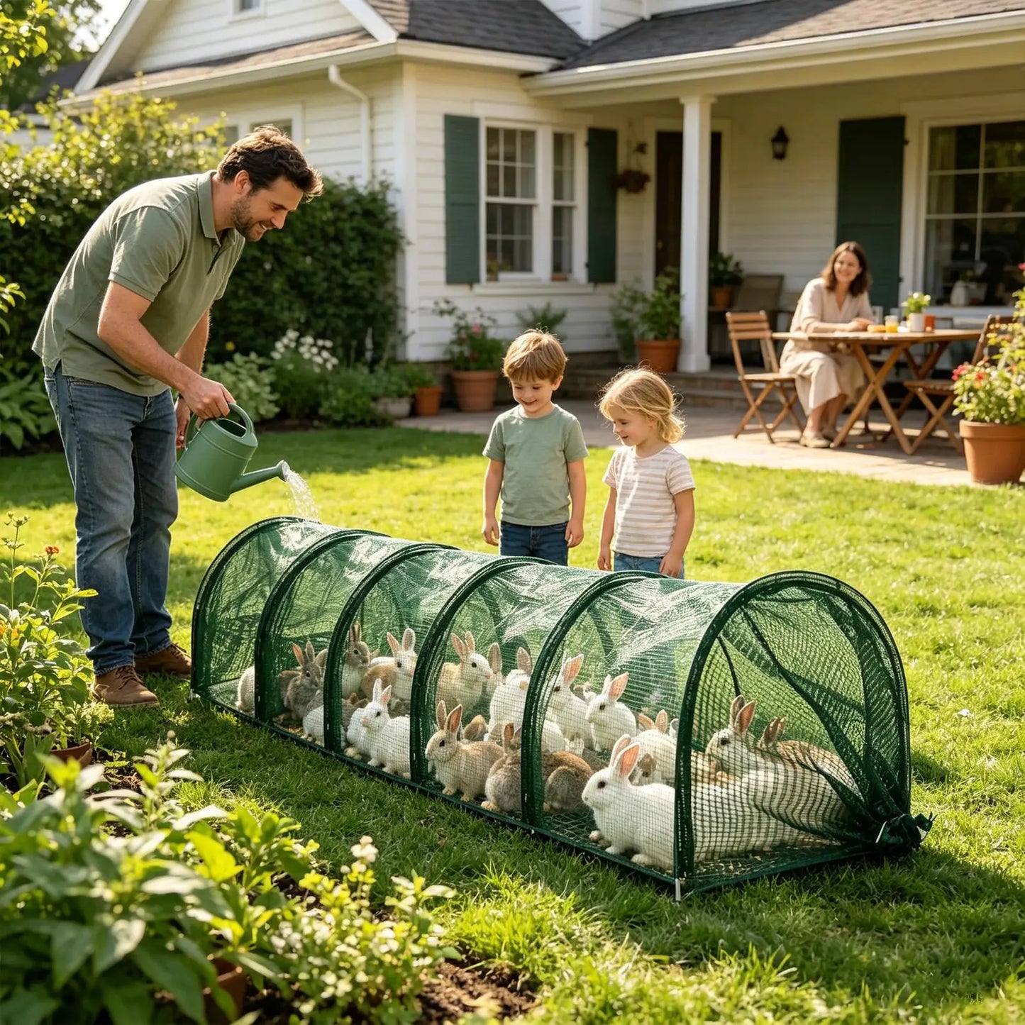 Foldable Chicken Tunnel Run – Outdoor Poultry Enclosure 300cm