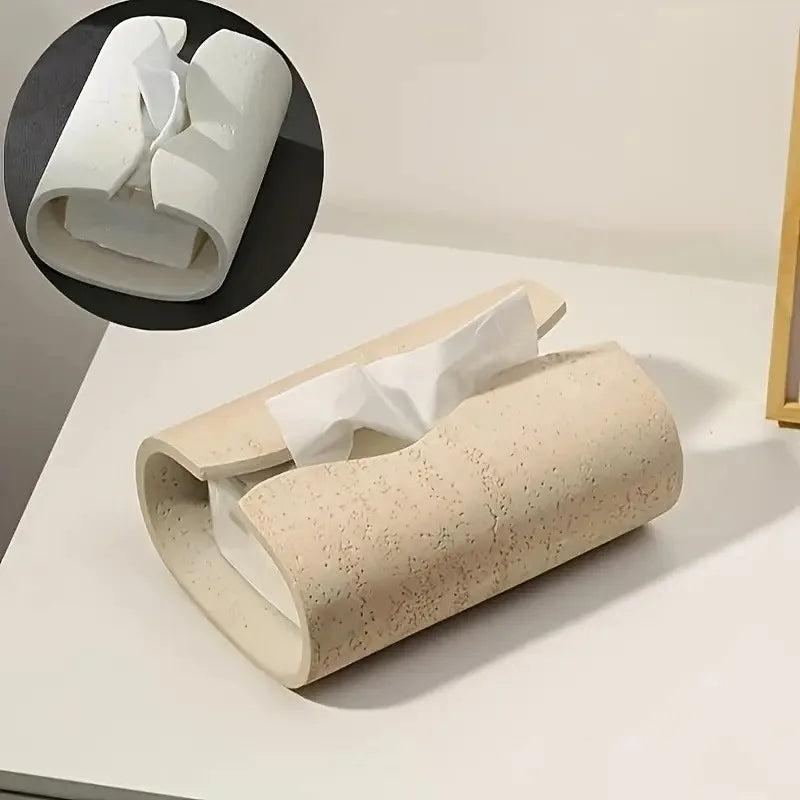 Resin Stone Pattern Tissue Box – Decorative Home & Bathroom