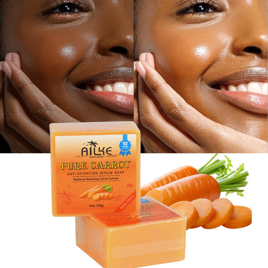 AILKE Carrot Vitamin C Brightening Soap Bar – Face & Body Brightening Soap Bar Peaceful Pleasures Health and Wellness