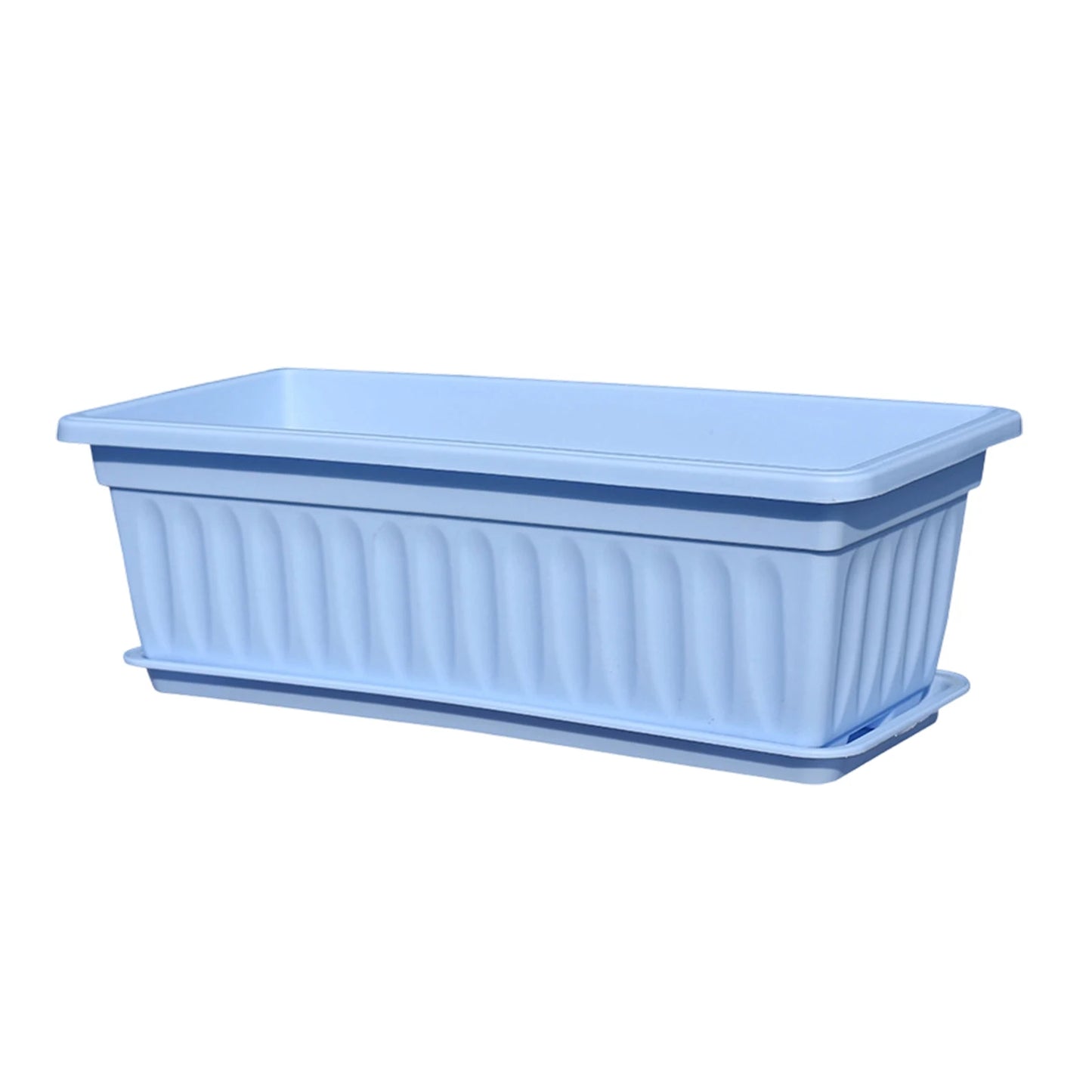 Plastic Vegetable Planters Rectangular Flowerpots For Balcony Indoor Gardening Breathable Plants Pots Garden Tools Peaceful Pleasures Health and Wellness Blue One Size