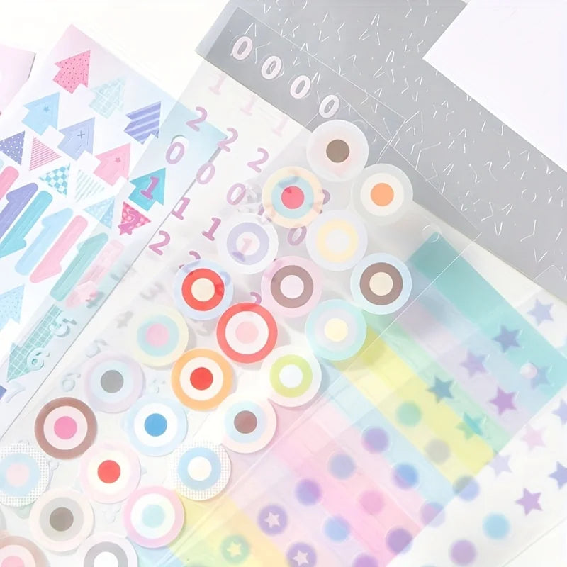 30 Sheets Rotatable Self-adhesive Stickers Morandi Series Including